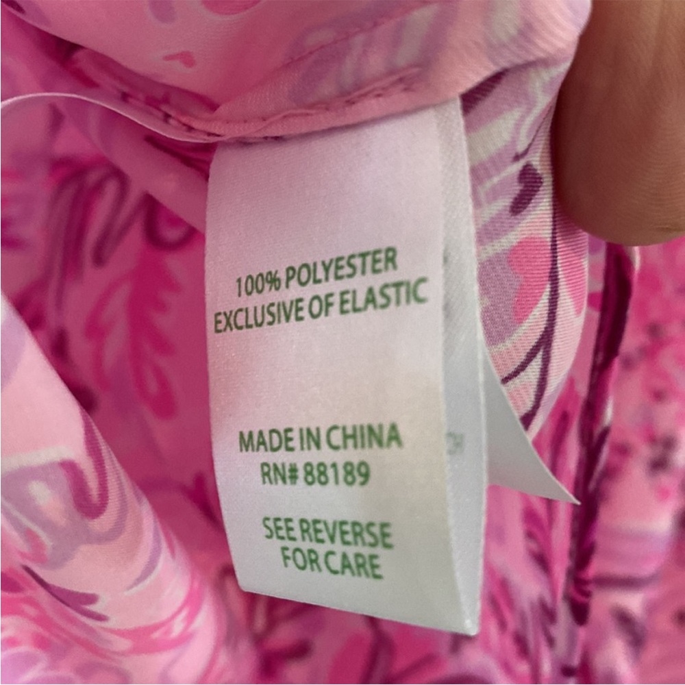 Lilly Pulitzer Pink and Purple Blanche Drop Shoulder Top Medium - Picture 6 of 10